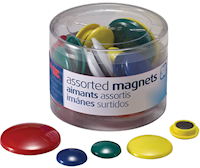 MAGNETS, OIC, ASSORTED COLORS, 30/CT MAIN